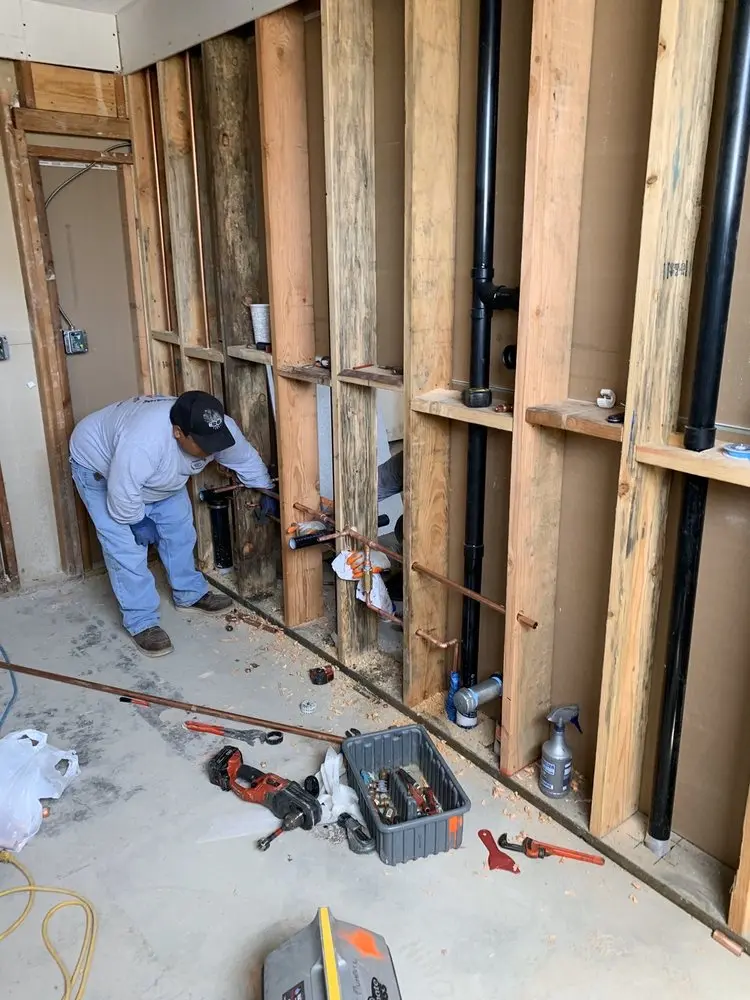 Commercial rough-in plumbing for Water Heater Replacement in Greenville